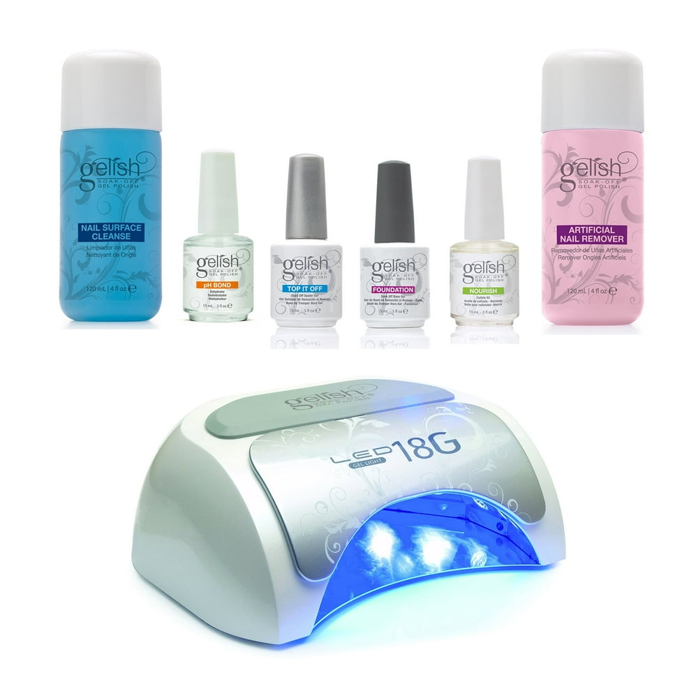 Gelish Gel Nail Polish Basix Care Kit + Professional Gel Nail Polish