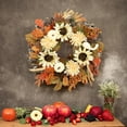 thumbnail image 6 of Fall Pumpkin Wreath Artificial Wreaths Home Decor Indoor Maple Leaves Decorative Front Door Wreath for Cafe Halloween Festivals Restaurant 50cm, 6 of 10
