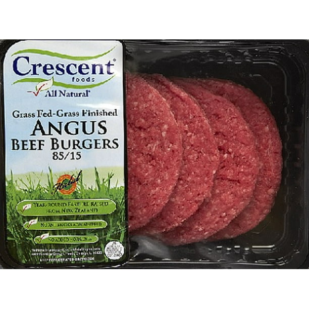 Grass Fed Finished Angus Beef Burgers 85 15 1 1 25 Lbs Walmart Com Walmart Com