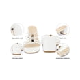 thumbnail image 4 of BLISSFUL STEP Bead Chunky Heels Slip on Slide Sandals for Women White (Size 6), 4 of 7