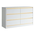 thumbnail image 4 of Torra 6-Drawer Wood Dresser, White, 4 of 8