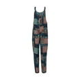 thumbnail image 6 of Qiylii Women Retro Style Printed Overalls, Sleeveless Loose Fit Long Jumpsuit, 6 of 9