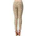 thumbnail image 3 of Fashion Secrets Women's Leopard Cheetah Animal Print Slim Pants (Medium, Taupe), 3 of 4