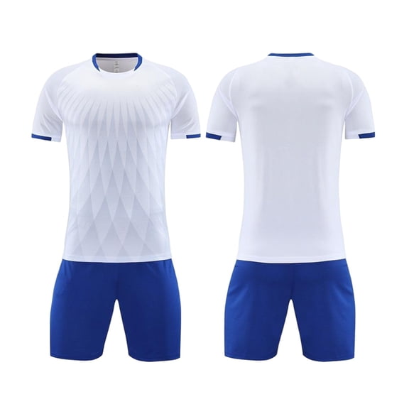 Boys 2 Piece Athletic Soccer Jersey Sport Team Soccer Uniforms with Shorts Shirt 2026 White 3XS