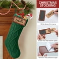 thumbnail image 7 of Ayieyill 4Pack Christmas Stockings, 18" Large Knitted Stocking Personalized Xmas Hanging Stocking Decorations with Name Leather Patches for Holiday Christmas Party Family Decor (Green Red White）, 7 of 7