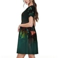 thumbnail image 4 of Lsque Five Nights At Freddy'S Print Women's Casual Dress T-Shirt Summer Short Sleeve Scoop Neck Swing Dresses, 4 of 7