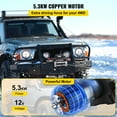thumbnail image 3 of VEVOR Truck Winch 18000Ib Electric Winch 75ft/22.8m Cable Steel 12V Power Winch Jeep Winch with Wireless Remote Control and Powerful Motor for UTV ATV & Jeep Truck Wrangler in Car Lift, 3 of 9