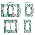 thumbnail image 2 of Yayeee Rocker Switch Wall Plate 1-Gang 4.6"x2.9" Home Decorative Outlet Cover, Green Geometric Flowers, 2 of 6
