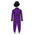 thumbnail image 3 of iiniim Boys Vintage Medieval Steampunk Tailcoat Jacket Gothic Victorian Renaissance Frock Coat with Hat Purple 16, 3 of 7