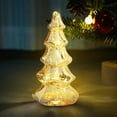 thumbnail image 6 of LED Illuminated Glass Christmas Tree with Warm White Lights - Battery Powered Holiday Decoration for Mantel, Tabletop Centerpiece, Christmas Home Decor and Festive Gift, 6 of 6
