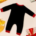 thumbnail image 5 of Family Christmas Pajamas Matching Sets – Black Long Sleeve Tops and Pants with Santa Claus and Reindeer Print, Festive Holiday Sleepwear Outfits for Couples and Families, 5 of 5