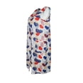 thumbnail image 2 of Sindrella Women's Plus Size Sleeveless Cotton Blend Snap Front Duster Robe With Pocket - Red and Blue Hearts - 2X-Large, 2 of 4