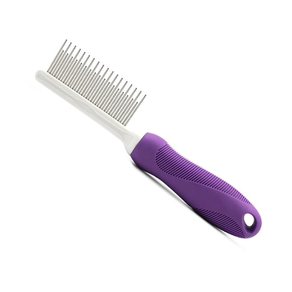Pet Detangling Comb with Long & Short Stainless Steel Teeth – Gentle Grooming Tool for Dogs & Cats – Ideal for Matted Fur, Knots