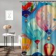 thumbnail image 2 of Orinice Balloons Bathroom Decor Set with Hooks, Colorful Luxurious Graphic Print Polyester Fabric Shower Curtain for Home Bathtubs Decoration 69x72, 2 of 7