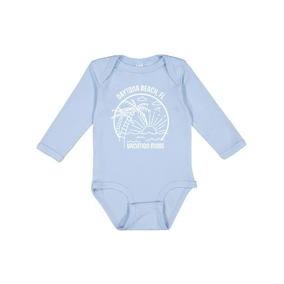 Inktastic Summer Vacation Mode Daytona Beach Florida Boys or Girls Long Sleeve Baby Bodysuit