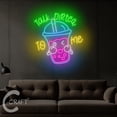 thumbnail image 3 of C-CRAFT Talk Dirtea To Me Neon Led Light Up 30 inch for Boba Milk Tea Shop Wall Decor, 3 of 5