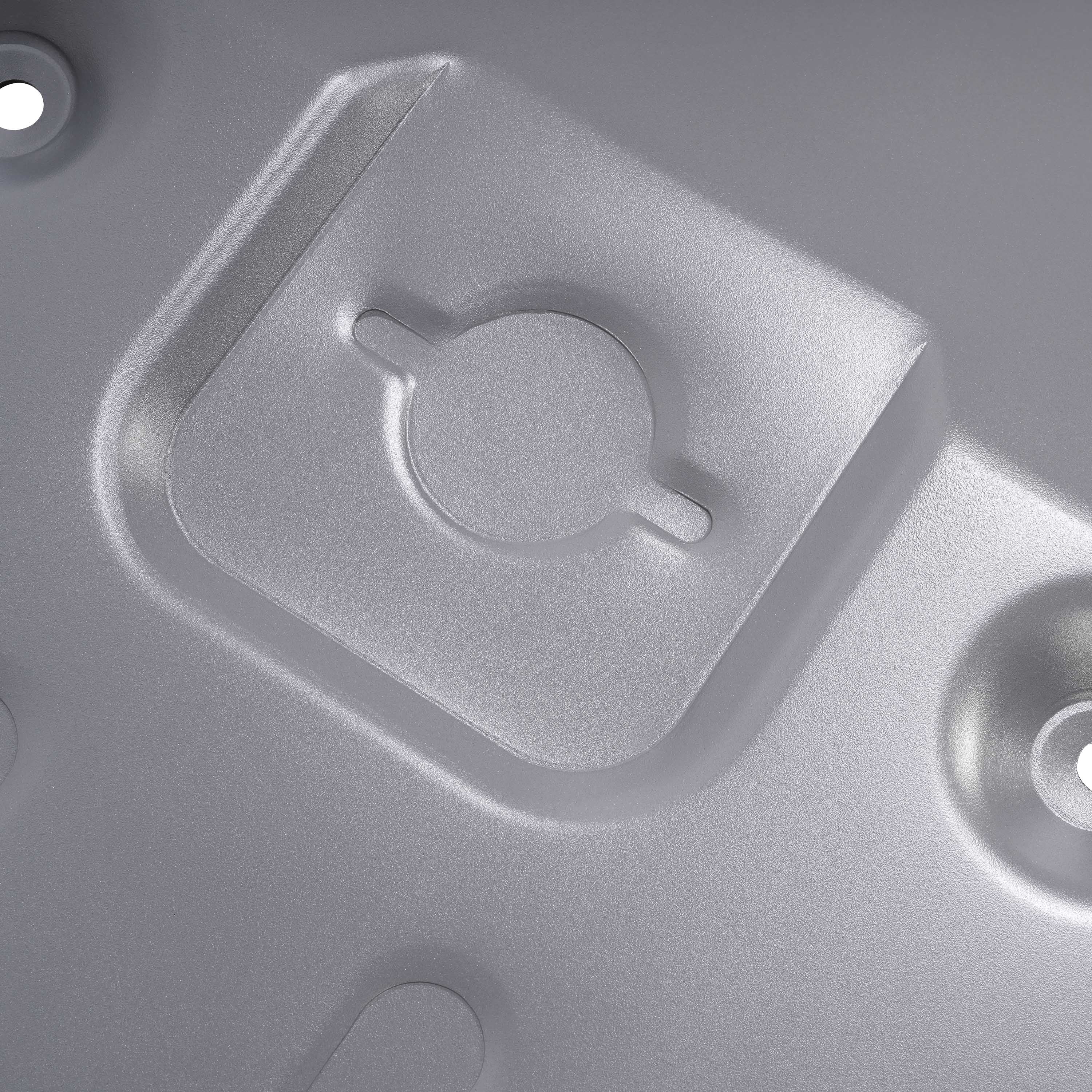 Kojem Front Skid Plate for 2022-2024 Toyota Tundra Sequoia Replacement for PTR60-34220 Frosted Gray Aluminium