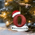 thumbnail image 6 of Dianli 26 Piece Christmas Tree Letter Ornaments with Santa Hats 8cm Acrylic DIY Holiday Decorations for Home Office Wall Wreath Stocking Personalized Xmas Pendant Set, 6 of 6