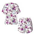 thumbnail image 5 of Xecao Violets Flowers print Swimsuit for women, Summer-ready, sporty style.Quick-dry fabric. Many sizes & colors., 5 of 9