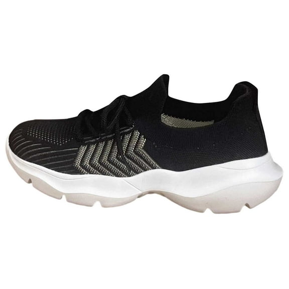 Athletic Shoes for Women Breathable Knit Platform Casual Fashion Sneakers for with Comfortable Thick Sole Design Mesh 36 Size