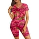 thumbnail image 1 of Puntoco Conjunto de dos piezas para mujer, camiseta de manga corta con cuello redondo y pantalones cortos de cintura alta Puntoco Puntoco-6294, 1 of 6