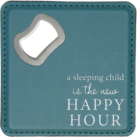 Pavilion Gift Company - Happy Hour - 4" x 4" Bottle Opener Coaster