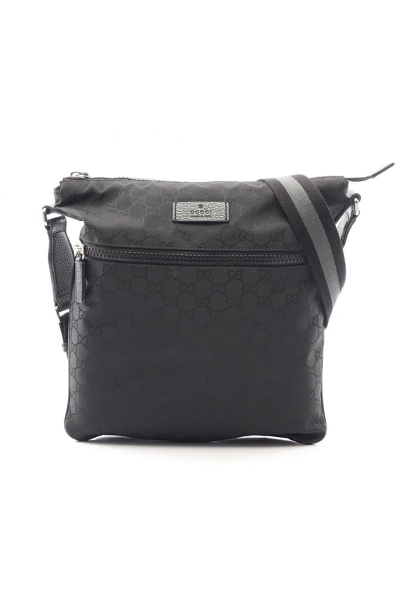 Pre-Owned Gucci GG pattern shoulder bag/handbag, leather and nylon canvas, men's women's,...