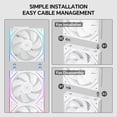 thumbnail image 3 of Ventiladores para gabinete PC Thermalright TL-M12QRW X3 120 mm PWM ARGB, paquete de 3, 3 of 9