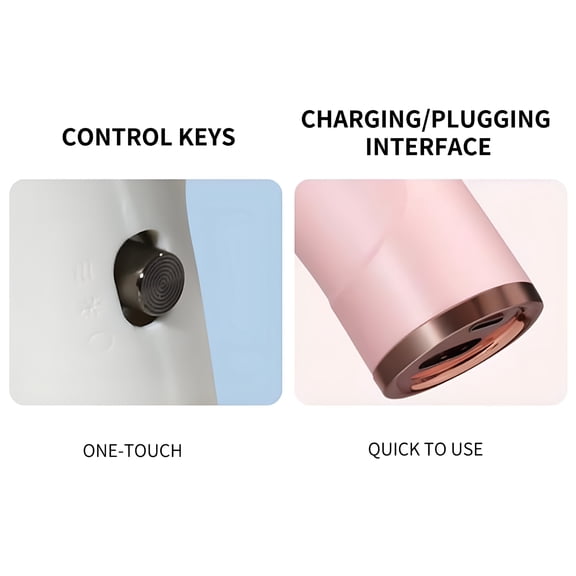 HIBIBUD Wireless Charging Portable Hair Dryer,500W Cordless Hair Dryer-Home Hair Salon Quick-Dry Negative Ion Hair Dryer for Normal&Curly Hair