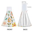 thumbnail image 3 of Yayeee Kitchen Hanging Hand Towels Set of 2 with Loop Bathroom Absorbent Tie Towel, Orange Retro Flower, 3 of 7