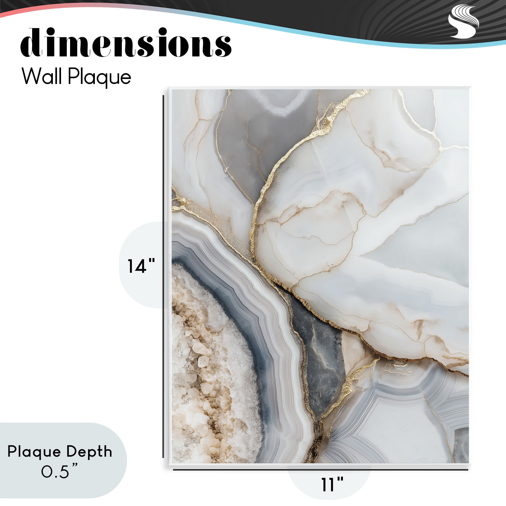 Stupell Industries Mineral Elegance Granite Wall Plaque Art, design by Svetlana Aleynikova