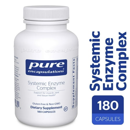 Pure Encapsulations - Systemic Enzyme Complex - Synergistic Formula to Support Muscle, Joint and Tissue Health* - 180 Capsules Standard