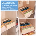 thumbnail image 6 of 2 Pack Sock Drawer Organizer Dividers, 48 Cell Fabric Foldable Sock Storage for Closet Organizers and Storage Boxes for Underwear, Ties Beige, 6 of 6