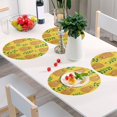 thumbnail image 5 of Round Placemats Plate Mats 15 Inch Non-Slip Heat Resistant Washable PVC Set Table Decoration for Kitchen Dining Capybara and Green Leaves, 5 of 5