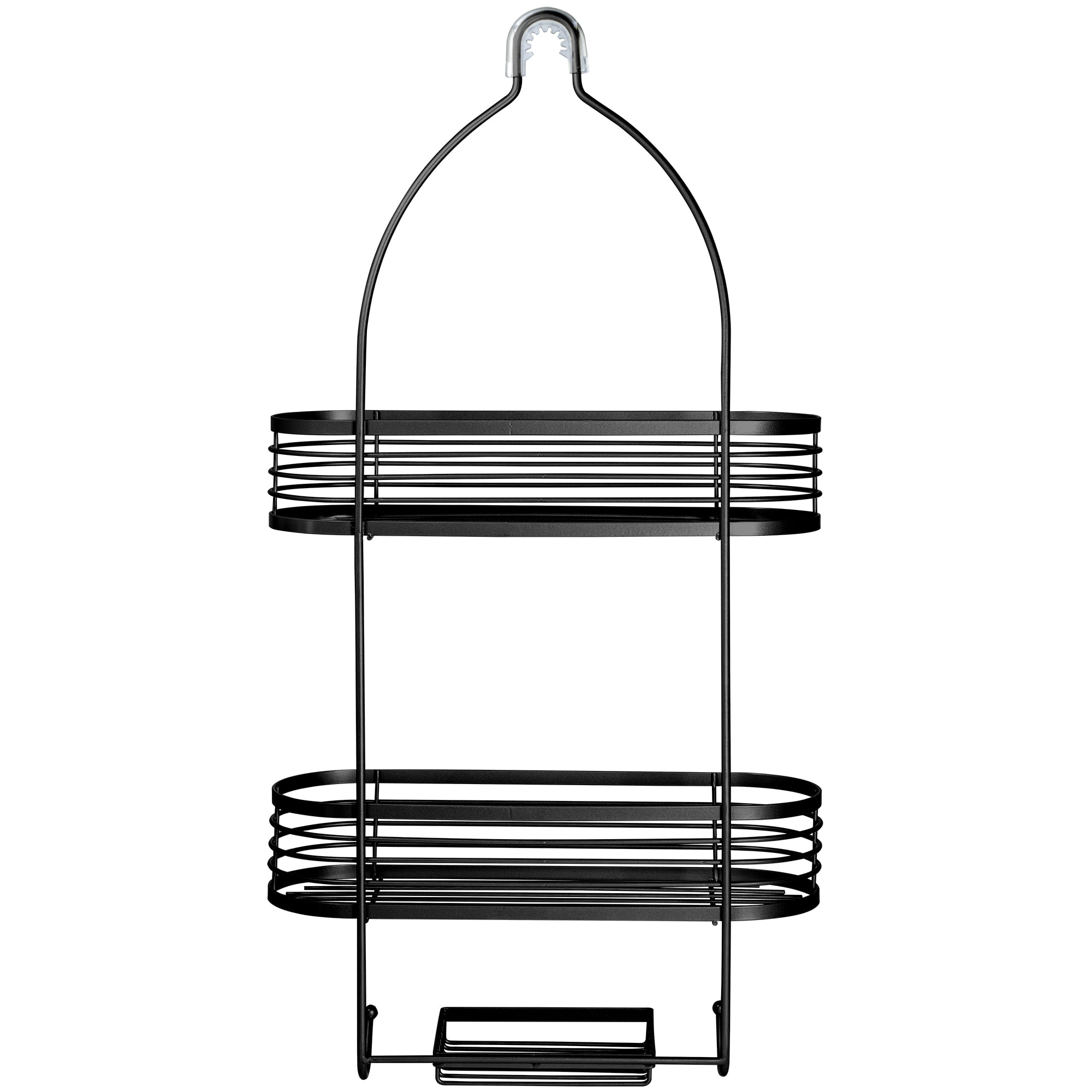 Acento 3-Tier Hanging Shower Caddy with Suction Cups, Non-Slip Neck, Bathroom Organizer, Matte Black