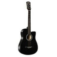 thumbnail image 1 of 38'' Full Size Adult 6 Strings Cutaway Folk Acoustic Guitar for Students Beginners (Black), 1 of 7