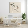 thumbnail image 2 of Stupell Industries Soft Female Face Line Drawing Abstract Plant Sun,36 x 36,Design by JJ Design Hoe LLC, 2 of 6