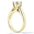 thumbnail image 3 of Round Cut Forever ONE Moissanite Cathedral Solitaire Engagement Ring in 14k Yellow Gold, 3 of 4