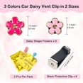 thumbnail image 2 of 6 Pcs Daisy Flower Air Vent Clips, Cute Flower Air Freshener Car Clips Air Conditioning Outlet Clip for Car Vent Decor Colorful Car Inter Decor Accessories for Women (Pink, White, Rose Red), 2 of 5