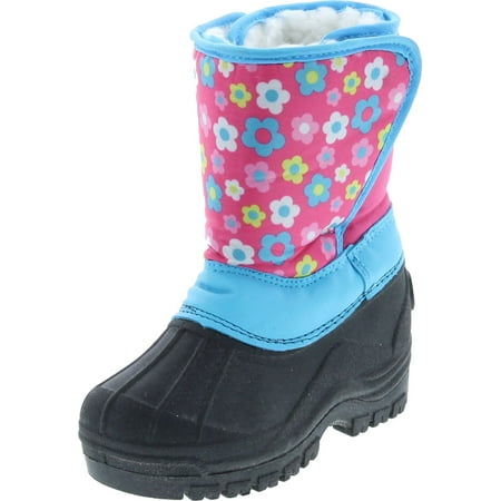 

Static Footwear Kids Easy Slip On Waterproof Warm Winter Boots Fuchsia Floral 9/10