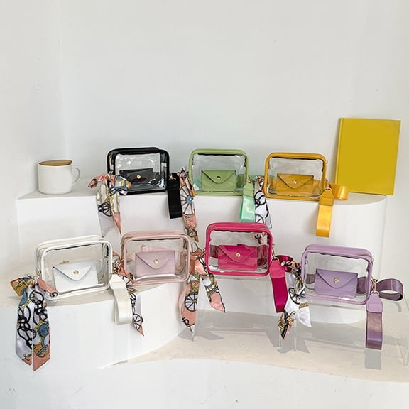 ibiyuan Clear Bag for Stadium Events, Small Clear Crossbody Purse Handbag for Concert Sport Events