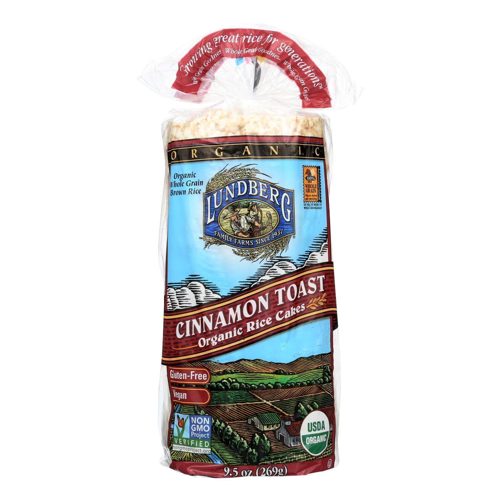 Lundberg Family Farms Rice Cake Cinnamon Toast Case of 69.5 OZ