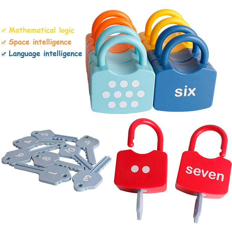Children Learning Locks with Keys Numbers Matching Counting Montessori  Educational Toys Toddlers Sensory Unlock Car Toys Gifts - AliExpress