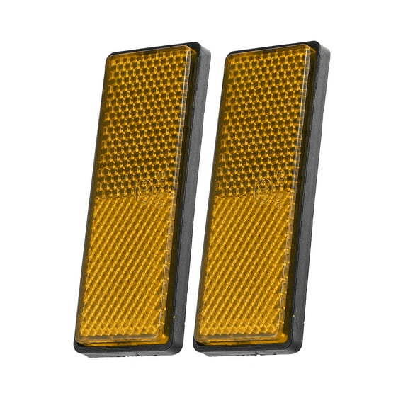 Motorcycle Front Lower Fork Reflector Sticker Rear Saddlebag Reflective Cover Universal Yellow 2 Pcs