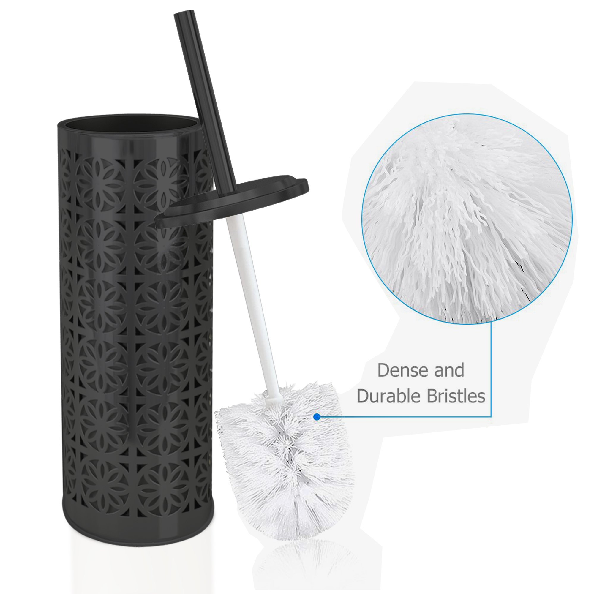 nu steel Laser Cut Oil-Rubbed Bronze Toilet Brush Holder with Lid  TBH-03-ORB