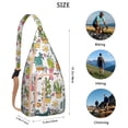thumbnail image 3 of Desert Style Crossbody Bag - Kawaii Cactus Art, Durable Synthetic Fabric, Unisex Tactical Sling Backpack, 3 of 4
