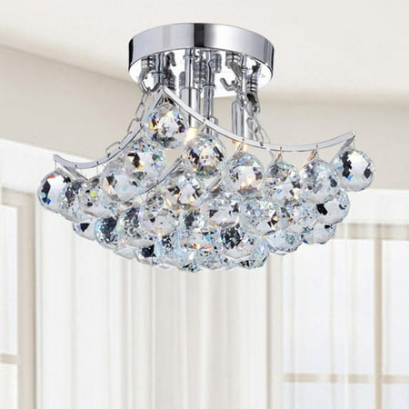 Otis Designs 4 Light Chrome And Crystal Flushmount Chandelier Bcb 001 Ds Otis Designs 4 Light Chrome And Crystal Flushmount Chandelier Bcb 001 Ds
