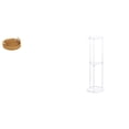 thumbnail image 1 of Cestas de almacenamiento,Cestas de almacenamiento de cocina tejidas con asas hechas a mano,Mesa auxiliar redonda,Mesa auxiliar redonda de acrílico transparente de 3 niveles para sala de, 1 of 8