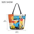 thumbnail image 5 of FORMRS Womens Canvas Tote Bag with Zipper Inner Pocket Shoulder Handbag, Modern Cocktails, 5 of 7