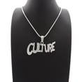 thumbnail image 2 of Stone Stud Wavy CULTURE Pendant with 2mm Box Chain Necklace, Silver-Tone, 18", 2 of 3